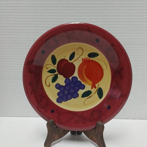 ⭐️2/$30 - Living Art Serving GRANADA Platter hand painted 8" Good condition - Picture 4 of 5